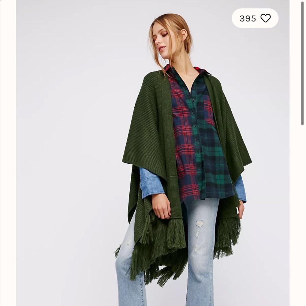 Vintage Free People Fringe Shawl - Picture 4 of 6